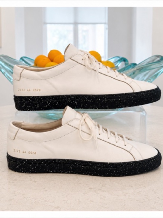 Common Projects Other - Common Projects Original Achilles Low White Leather Sneakers US 11 & Gold Stamp